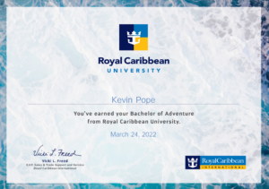 Royal Caribbean Bachelors Certificate